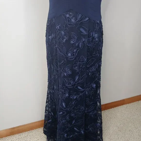 Alex Evenings Sleeveless Gown 12 Embroidered Lace Skirt 81171030 Mother Wedding - Picture 7 of 13